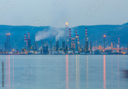 Kocaeli / Turkey - Tupras Oil Rafinery - View from Degirmendere Coast photo