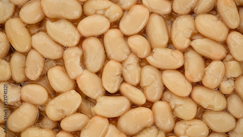 White kidney beans close up