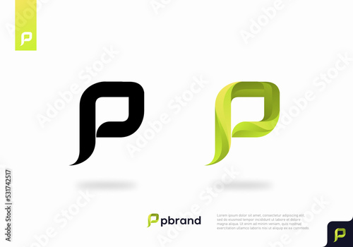 Fototapeta Naklejka Na Ścianę i Meble -  Letter P logo icon design template vector
