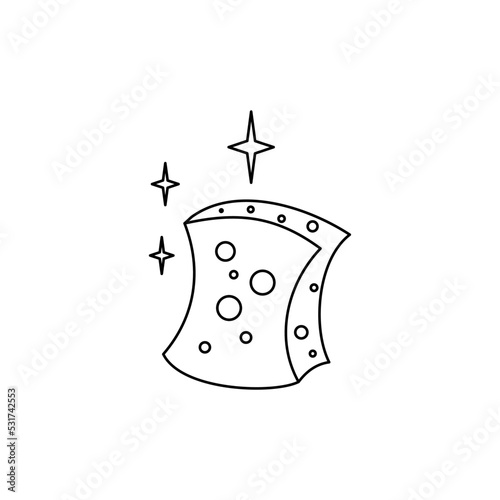 Sponge vector isolated icon illustration. Sponge Illustration