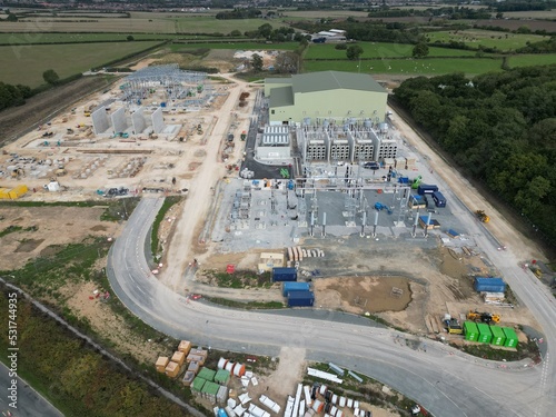 Dogger Bank onshore electrical converter station which will take the electricity generated by the wind turbines and convert it from HVDC to HVAC current 