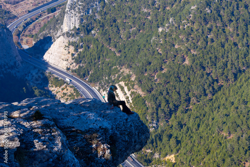 Gulek Castle. Which is at an altitude of 1650 meters the rocky, normally low, awakens the feeling at the edge of the cliff when it is not framed in the photo shoot. photo