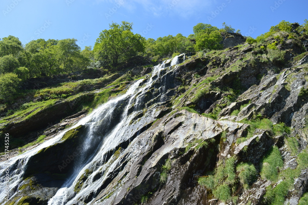 waterfall in the mountains waterfall in the mountains