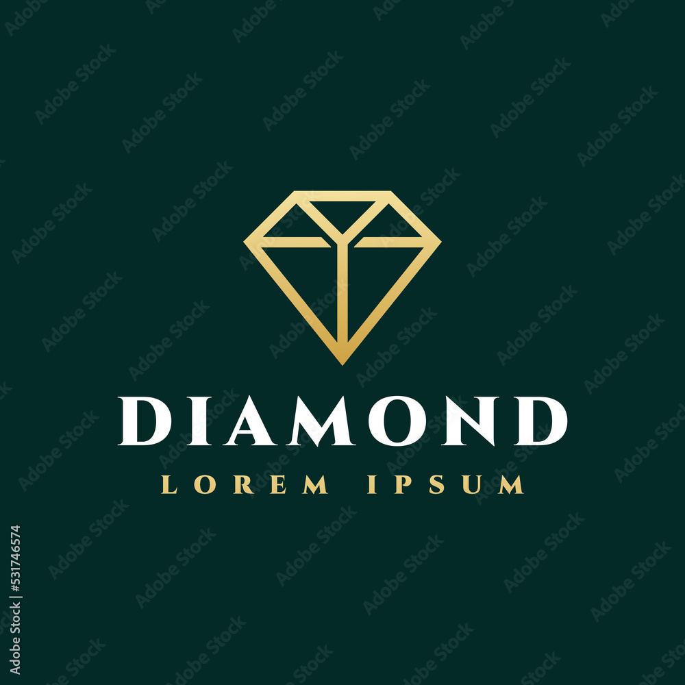 luxury golden diamond jewelry logo design luxury golden diamond jewelry logo design