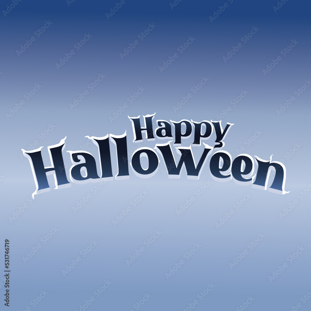 Happy Halloween Text Banner. Text isolated. Halloween. Vector illustration.