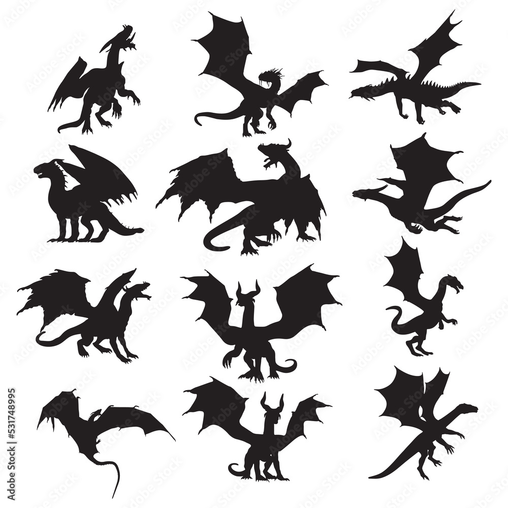  Dragon Silhouette Collection, Dragon silhouette set