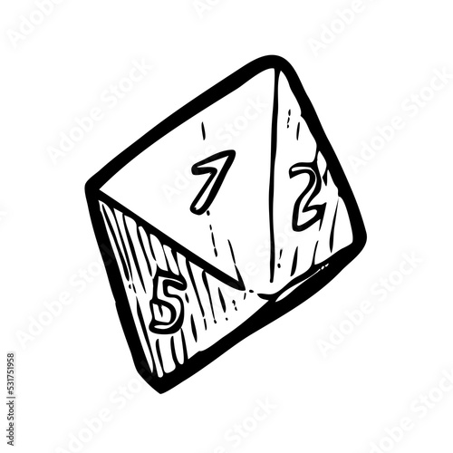 dice d8 vector illustration isolated on white background