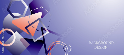 Geometric abstract background. Various geometric shapes. Cover design, background, wallpaper. Vector