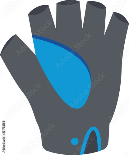 Fingerless fishing glove Warm Clothes. Vector illustration