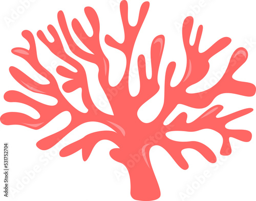 Seaweeds corals Sea Plant. Vector illustration Fototapet