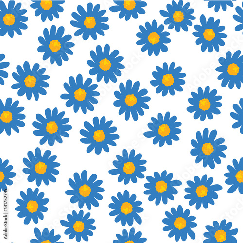 Seamless pattern of flowers on a light background. Print on textiles. Vector © Alexander