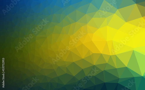 Dark Blue, Yellow vector abstract mosaic backdrop.