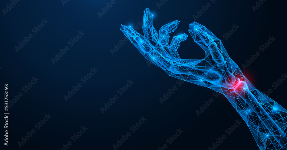 Ταπετσαρία Inflammation and pain in the wrist joint of the hand