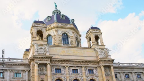 Natural History Museum Building outside facade. Old royal building with roman architecture. Antique palast. Naturhistorisches Museum in Vienna, Austria.