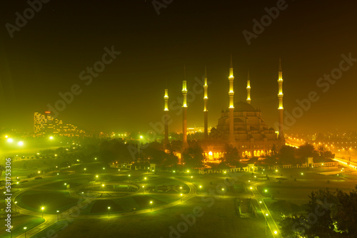 Adana Sabanci Central Mosque aerial view photo