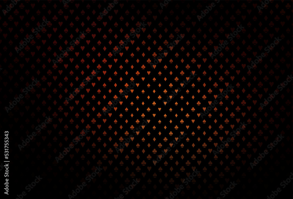 Dark red vector pattern with symbol of cards. Dark red vector pattern with symbol of cards.