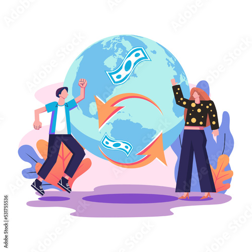 Social responsibility flat style illustration design
