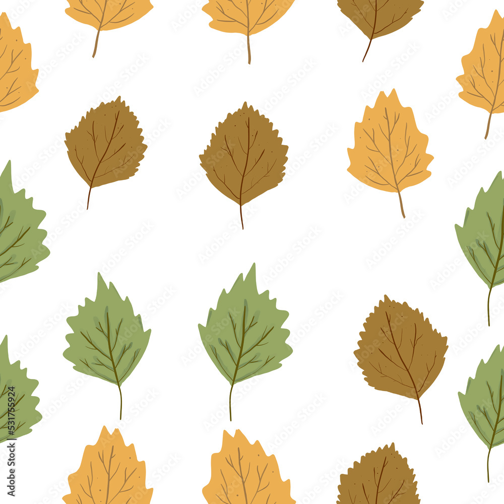 Pattern of autumn leaves, seamless leaves pattern Pattern of autumn leaves, seamless leaves pattern