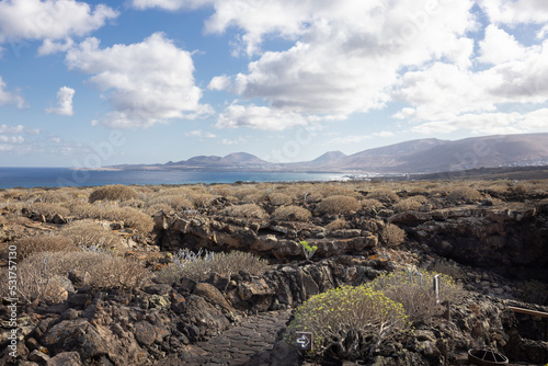 Landscape at the subterranean entrance to the volcanic caves 