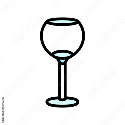 cabernet wine glass color icon vector. cabernet wine glass sign. isolated symbol illustration