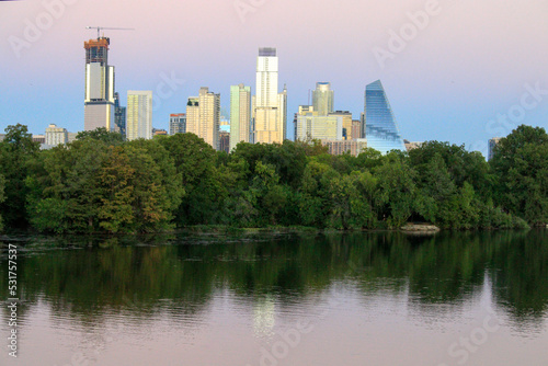 Austin Texas skyline at dusk