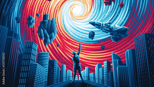 abstract city skyline