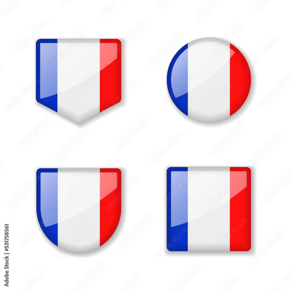 Flags of France - glossy collection.