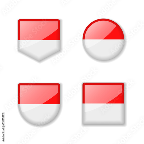 Flags of Monaco - glossy collection. Free Download Flags of Monaco - glossy collection. - GFXLoad