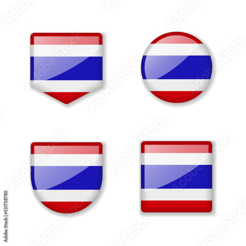 Free Download Flags of Thailand - glossy collection. - GFXLoad