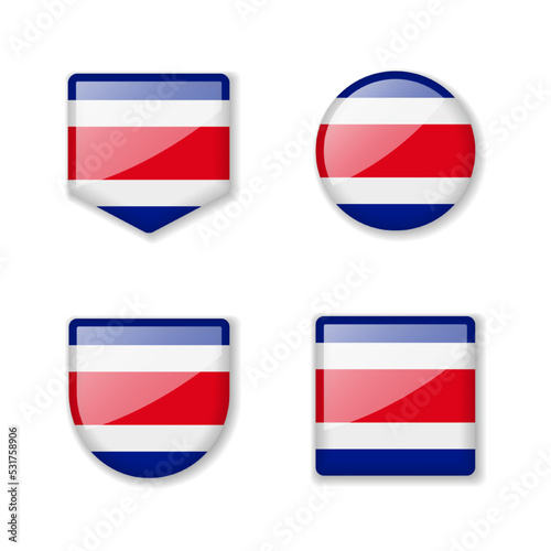 Flags of Costa Rica - glossy collection.