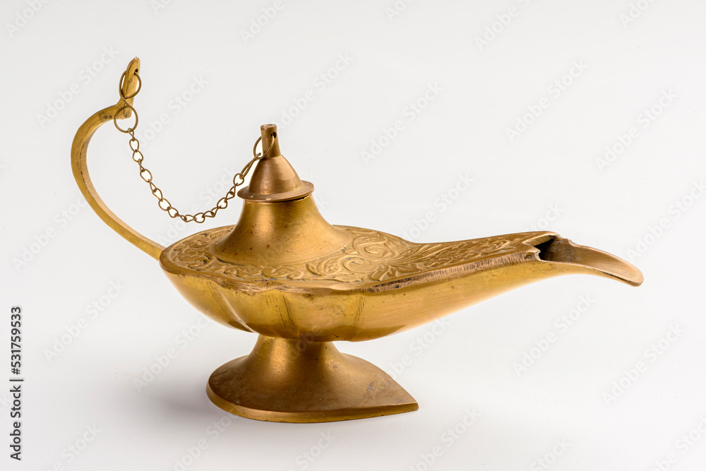 Aladdin's magic lamp isolated on white background Aladdin's magic lamp isolated on white background