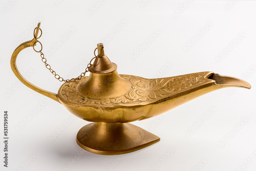 Aladdin's magic lamp isolated on white background Aladdin's magic lamp isolated on white background
