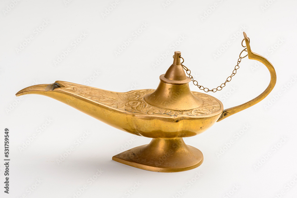 Aladdin's magic lamp isolated on white background Aladdin's magic lamp isolated on white background