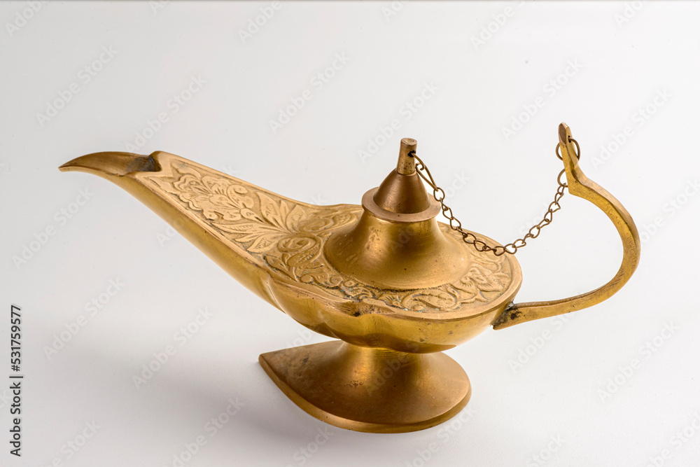 Aladdin's magic lamp isolated on white background Aladdin's magic lamp isolated on white background