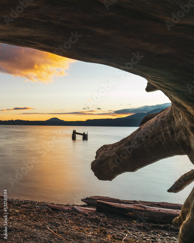 sunset on the beach