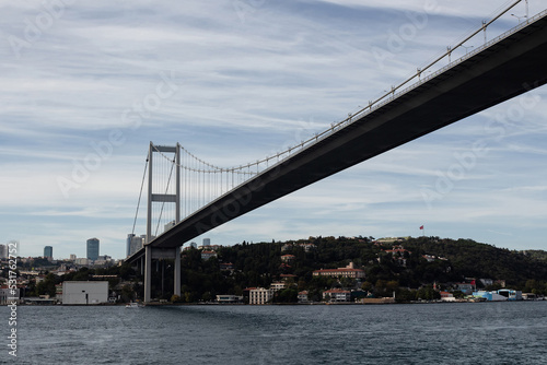 View of Bosphorus bridge and European side of Istanbul