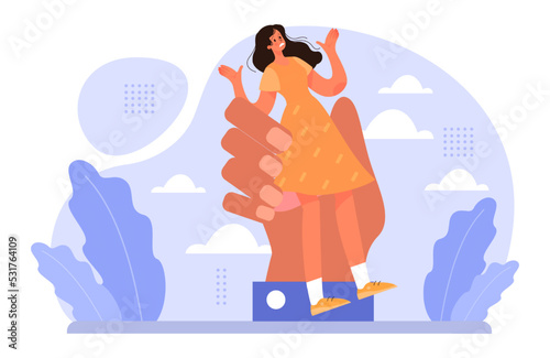 Gender inequality concept. Women social imparity problem