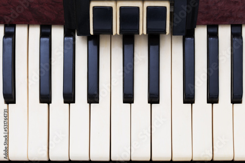 accordion keys close up
