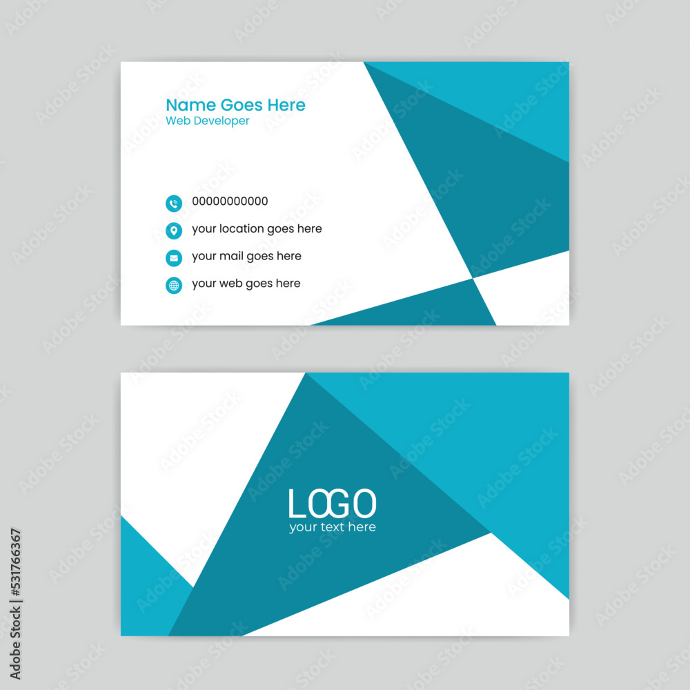 Abstract business card template Abstract business card template