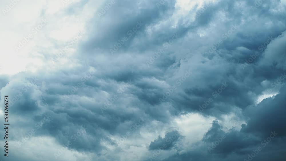 View of dark grey storm clouds. Lighting in dark cloudy. Beautiful nature time lapse. Summer. Evening time View of dark grey storm clouds. Lighting in dark cloudy. Beautiful nature time lapse. Summer. Evening time