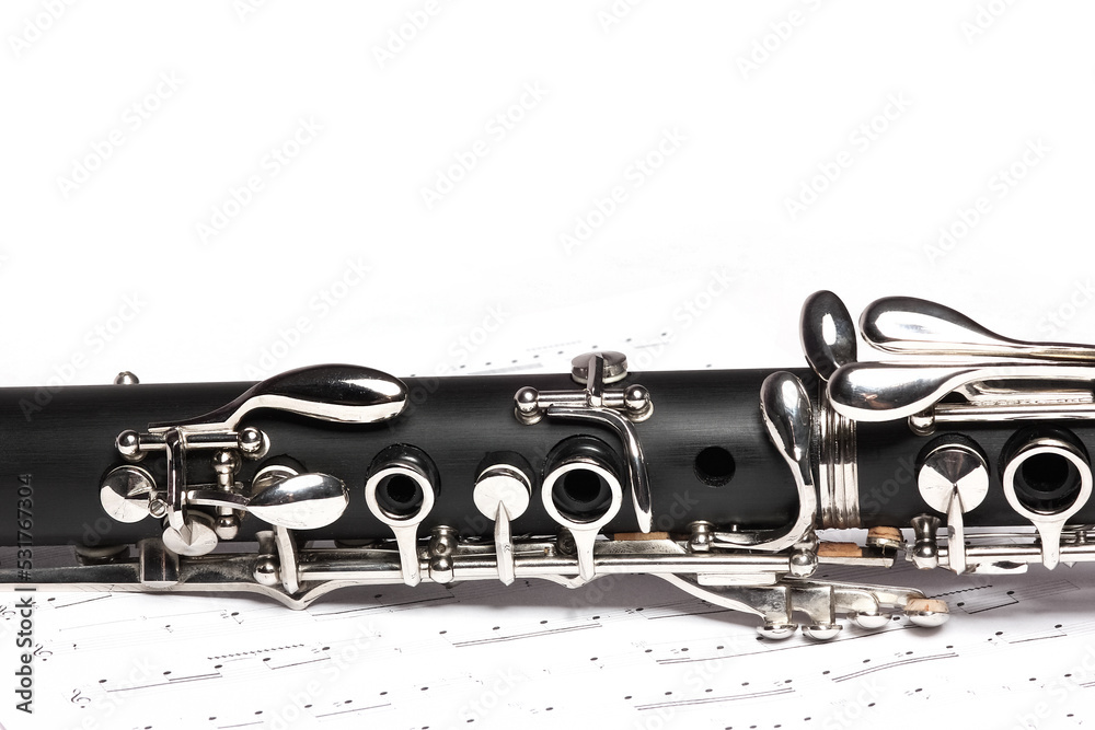 Obraz premium clarinet on a white background