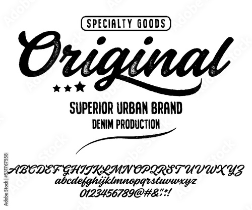 Craft vintage typeface design.