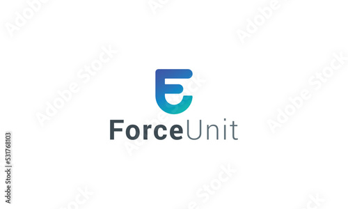 Letter FU Modern creative logo