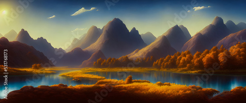 Landscape of mountains © 4K_Heaven