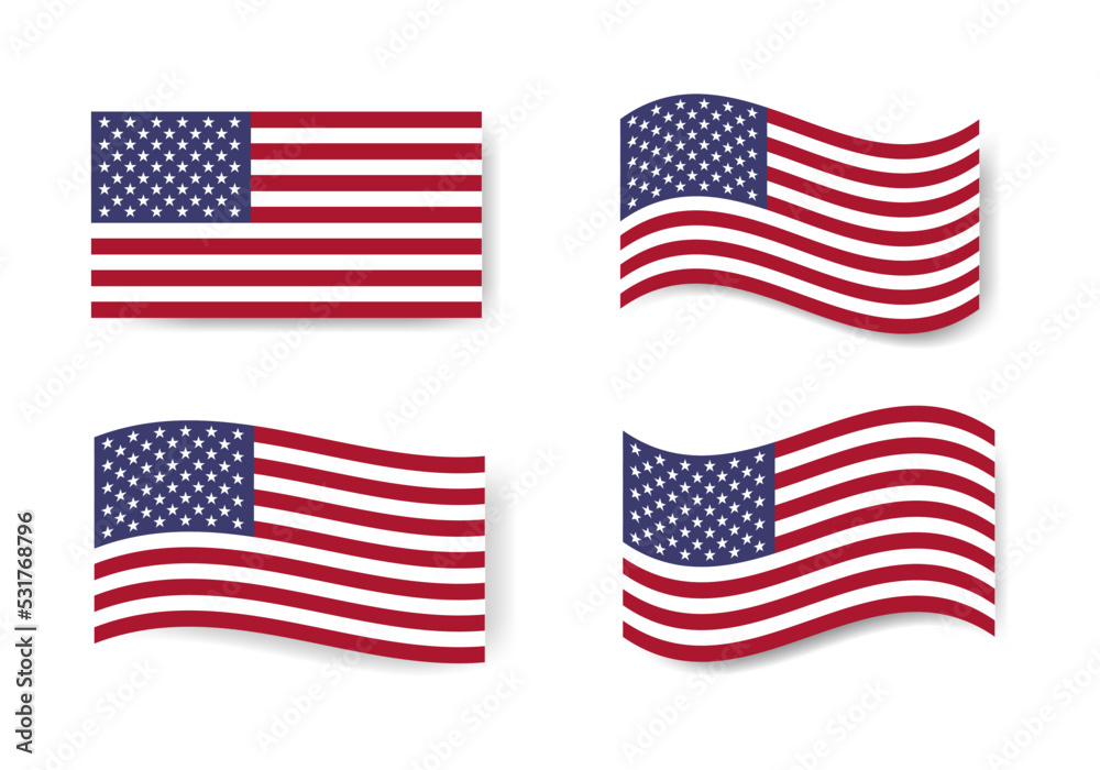 American Flag. Patriotic background. Vector illustration. EPS 10
