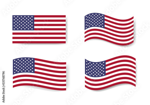 Obraz na płótnie American Flag. Patriotic background. Vector illustration. EPS 10 w salonie