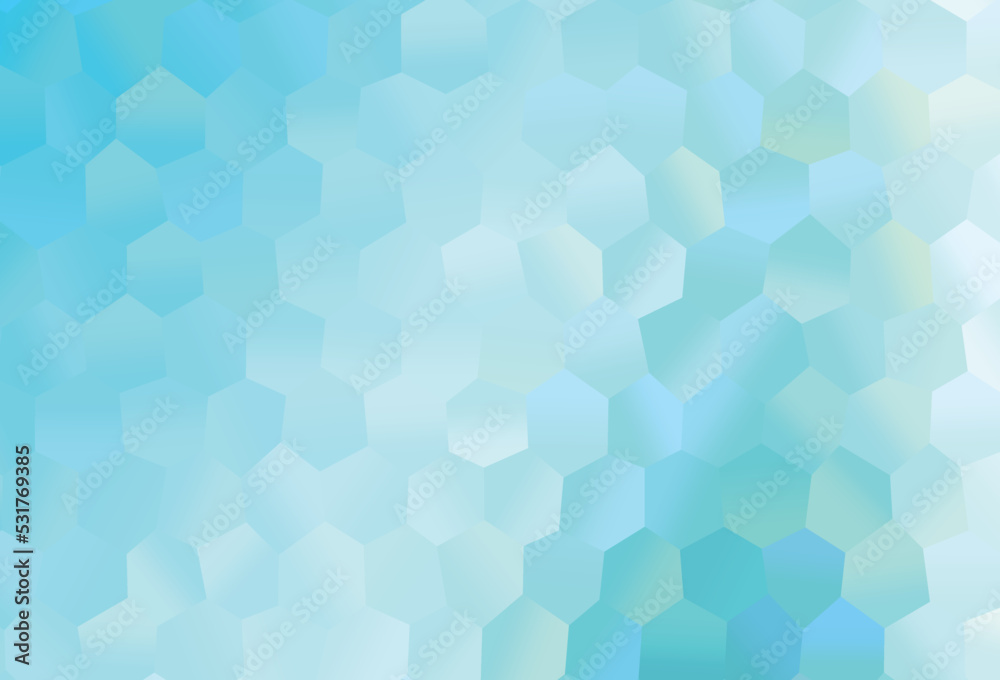 Light BLUE vector backdrop with hexagons. Light BLUE vector backdrop with hexagons.