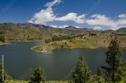 Las Ninas dam. The Nublo Rural Park. Tejeda. Gran Canaria. Canary Islands. Spain. photo