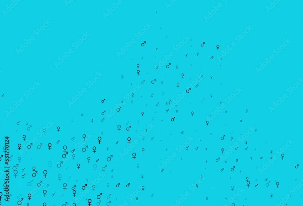 Light blue vector texture with male, female icons. Light blue vector texture with male, female icons.