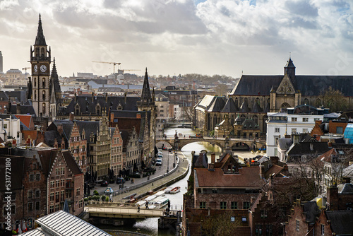 Photos taken from Castle Gravensteen in Ghent , Belgium showing the city of Ghent. © Dinosx